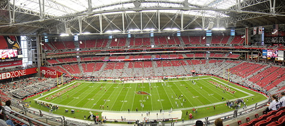 Interior of State Farm Stadium in Phoenix